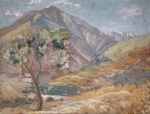 Olive in the Corsican Mountains by Ernst Schiess Oil Painting