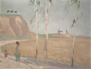 Roman Landscape by Ernst Schiess Oil Painting