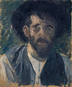 Self-Portrait II by Ernst Schiess Oil Painting