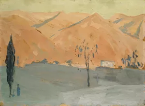 Sudliche Berge by Ernst Schiess Oil Painting