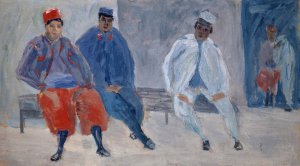 Zouaves by Ernst Schiess Oil Painting