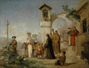 Study for Saint Mary's Day by Ernst Stuckelberg Oil Painting