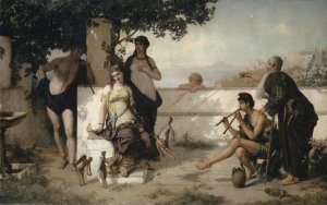 The Puppets by Ernst Stuckelberg Oil Painting