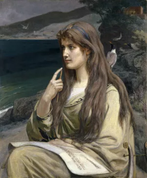 The Seer Woman by Ernst Stuckelberg Oil Painting