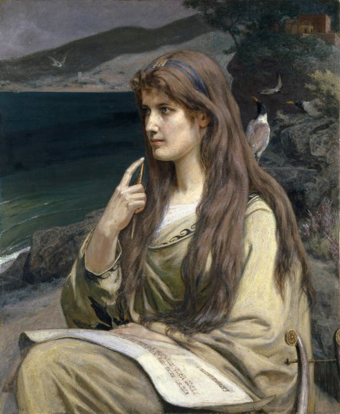 The Seer Woman  by Ernst Stuckelberg - Hand-Painted Oil Painting Reproduction