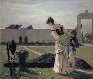 The Tomb by Ernst Stuckelberg Oil Painting