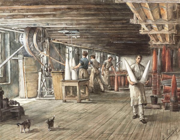Main Product Photo of Interieur van de suikerfabriek van de firma Vom Rath  Painting by Ernst Witkamp