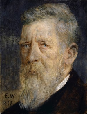 Portrait of Arnold BOcklin by Ernst Wurtenberger Oil Painting