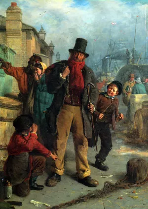 Jim Blake in Liverpool by Erskine Nicol - Oil Painting Reproduction