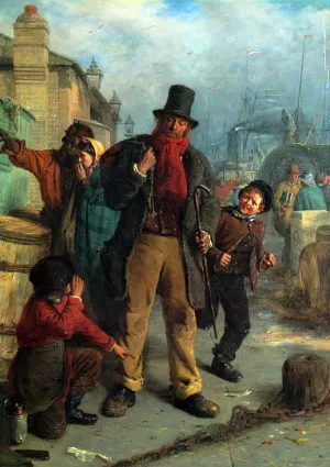 Jim Blake in Liverpool painting by Erskine Nicol