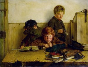 Kept In by Erskine Nicol Oil Painting