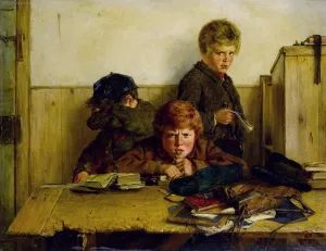 Kept In by Erskine Nicol Oil Painting