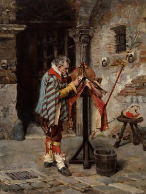 Polishing The Saddle by Erulo Eroli Oil Painting