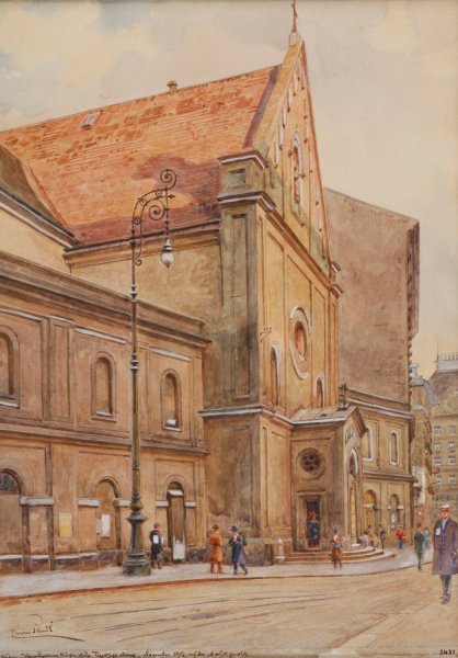 Kapuzinerkirche Wien  by Erwin Pendl - Hand-Painted Oil Painting Reproduction