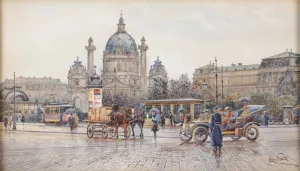 Karlsplatz in Wien Oil painting by Erwin Pendl