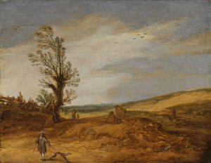 A View in the Dunes by Esaias Van De Velde Oil Painting