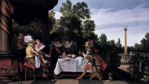Merry Company Banqueting on a Terrace