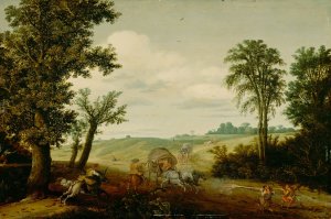 The Highway Robbery by Esaias Van De Velde Oil Painting
