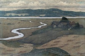 Landscape from Svartadalen by Ester Almqvist Oil Painting