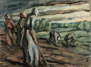 Potato Pickers by Ester Almqvist Oil Painting