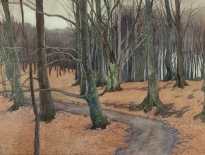Young Beech Wood by Ester Almqvist Oil Painting