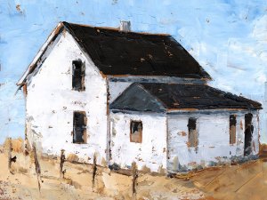 Abandoned Farmhouse II Oil Painting by Ethan Harper - Contemporary