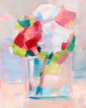 Abstract Flowers in Vase II by Ethan Harper Oil Painting