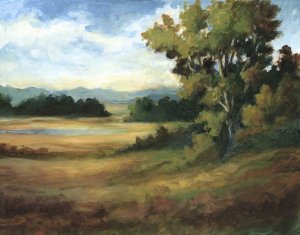 Amber Fields Oil painting by Ethan Harper