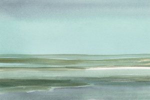 Aqua Reflections I Oil painting by Ethan Harper