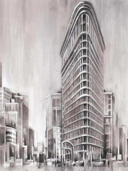 Main Product Photo of Art Deco Cityscape II Painting by Ethan Harper