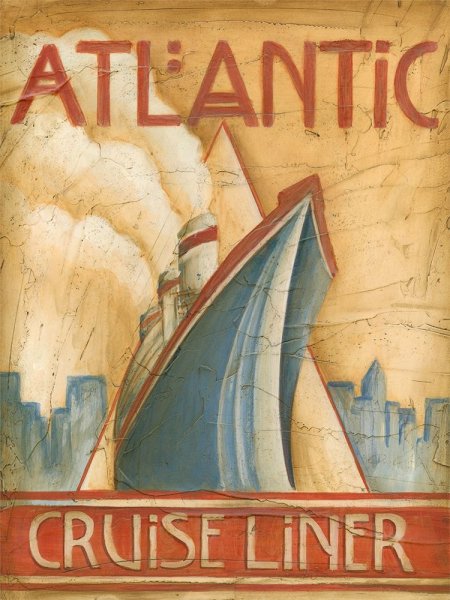 Main Product Photo of Atlantic Cruise Liner Painting by Ethan Harper