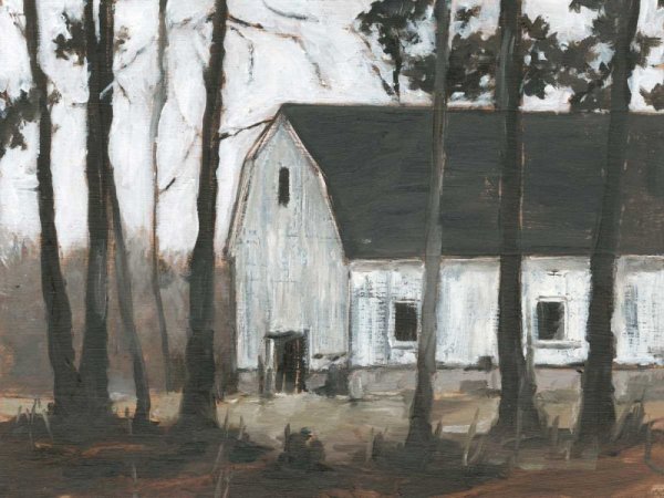 Main Product Photo of Autumn Barns II Painting by Ethan Harper