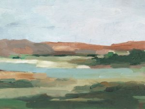 Autumn River Crossing I Oil Painting by Ethan Harper - Contemporary