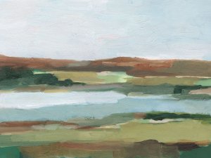 Autumn River Crossing II by Ethan Harper Oil Painting