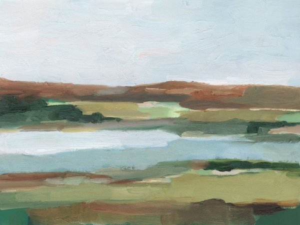 Autumn River Crossing II by Ethan Harper - Hand-Painted Oil Painting Reproduction