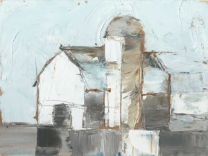 Barn & Silo I Oil Painting by Ethan Harper - Contemporary