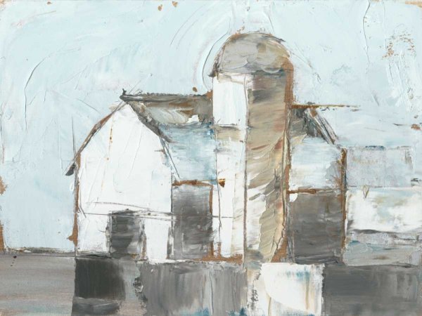 Barn & Silo I by Ethan Harper - Hand-Painted Oil Painting Reproduction