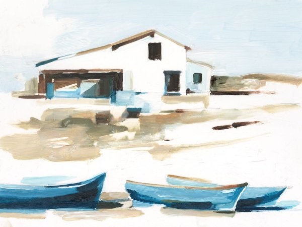 Beach Outpost II by Ethan Harper - Hand-Painted Oil Painting Reproduction