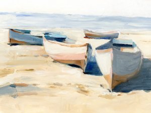 Beached Boats I by Ethan Harper Oil Painting