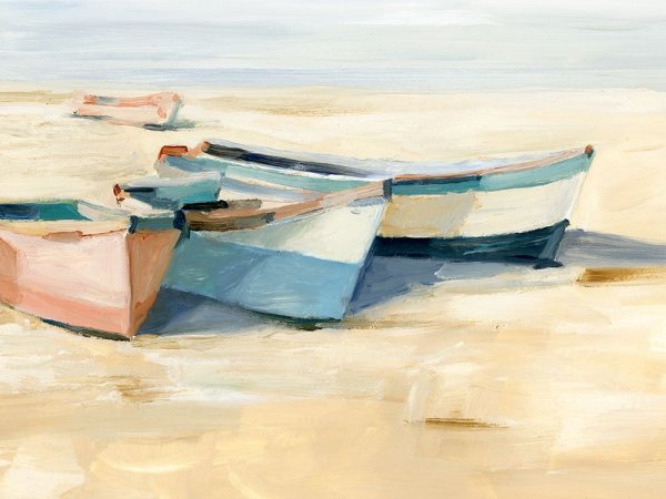 Beached Boats II by Ethan Harper - Hand-Painted Oil Painting Reproduction