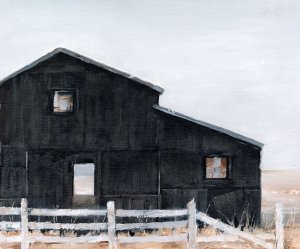 Black Barn I Oil painting by Ethan Harper