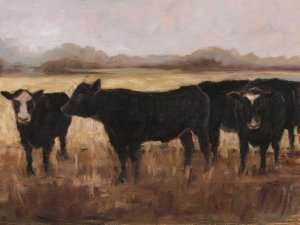 Black Cows I by Ethan Harper Oil Painting