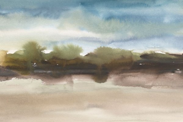 Blended Treeline I by Ethan Harper - Hand-Painted Oil Painting Reproduction