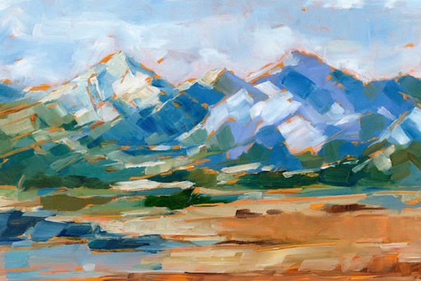 Main Product Photo of Blue Mountain Peaks II Painting by Ethan Harper