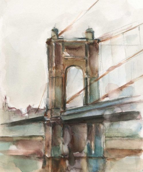 Main Product Photo of Bridge at Sunset I Painting by Ethan Harper
