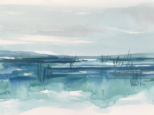 Bright Blue Marsh II Oil painting by Ethan Harper