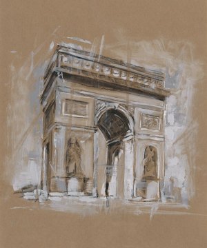 Brushwork Architecture Study I by Ethan Harper Oil Painting
