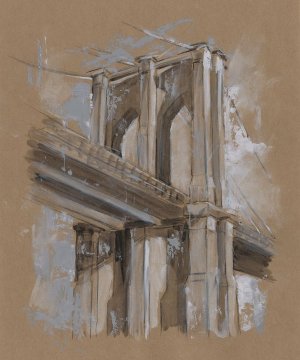 Brushwork Architecture Study III Oil Painting by Ethan Harper - Bestsellers