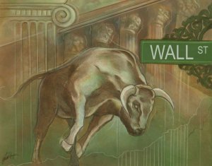Bull Market Oil Painting by Ethan Harper - Bestsellers