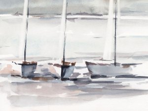 Caribbean Sails I by Ethan Harper Oil Painting
